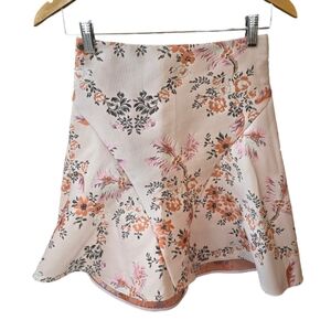 Stella McCartney Pastel Pink Jacquard Floral Pattern Tulip Mini Skirt S